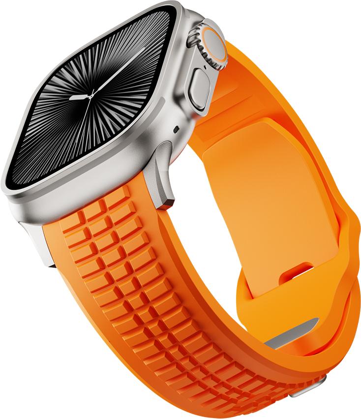 Rubber Watchband For Apple Watch Band Ultra 3 2 1 49mm Sports Silicone Bracelet For iWatch 11 10 9 8 SE 46mm 45mm 44mm Men Strap