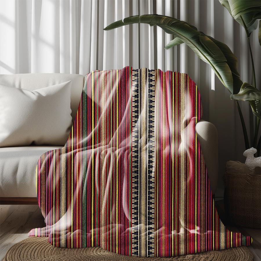 Colorful Tribal Pattern Microfiber Flannel Cover Blanket Bedroom Living Room Sofa Soft And Comfortable Home Decoration