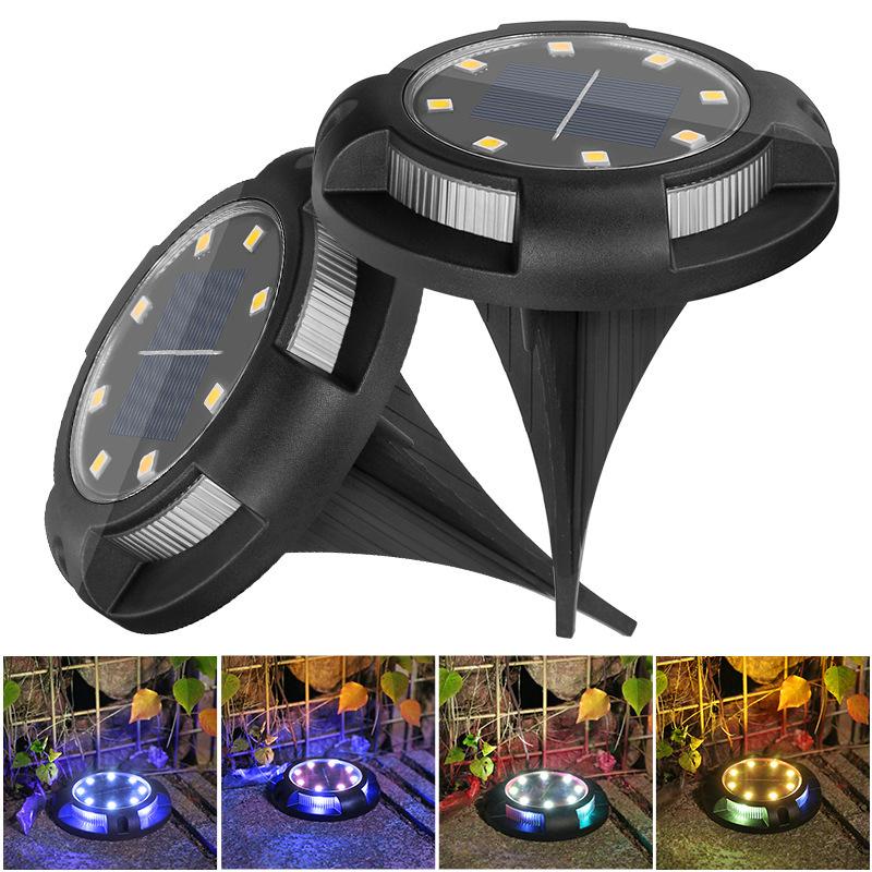 Pack 48 Solar Power Disk Light Outdoor Garden Solar Underground Light Deck Light Spotlight Buried Led Lamp Garden Decoration