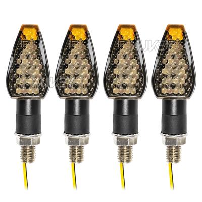 4x Motocyklový blinkr Jantarový Univerzální Vhodný pro Honda Shadow Suzuki Kawasaki Harley Yamaha Ducati Cruiser Bobber Chopper Motocykl