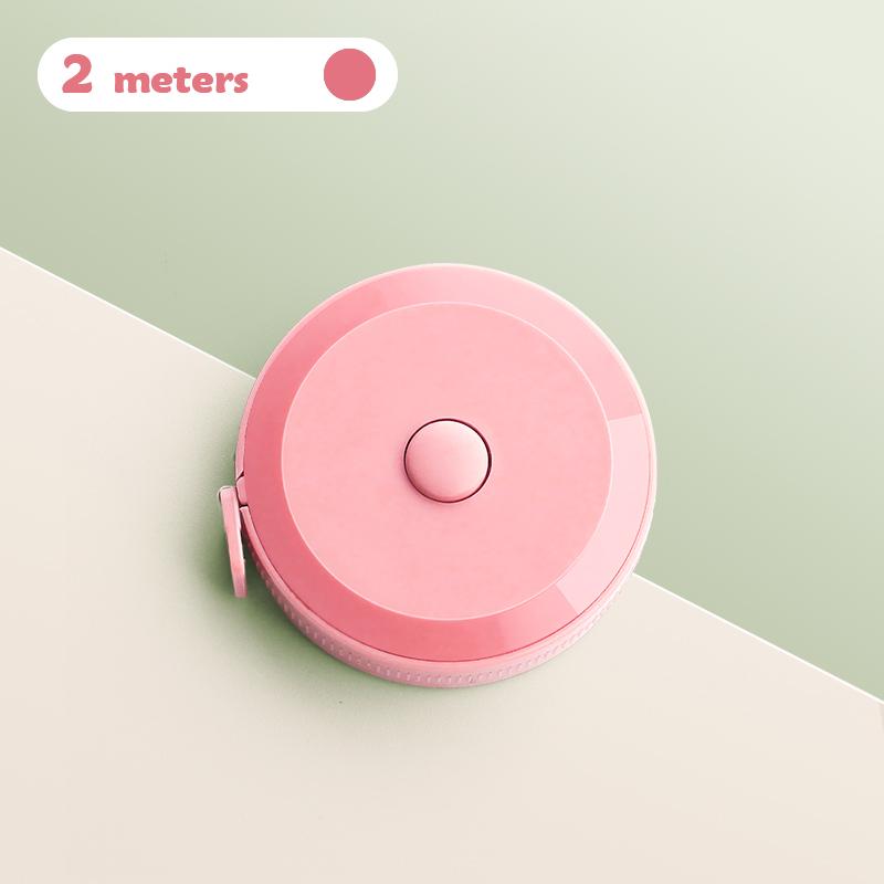 2 Meter Soft Tape Measure Scale Body Sewing Flexible Tailor Ruler Centimeter Inch Portable Retractable Self-Lock Measuring Tape
