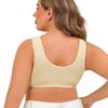 Women's Underwear Front Buckle Without Steel Ring Printing Bra Plus Size