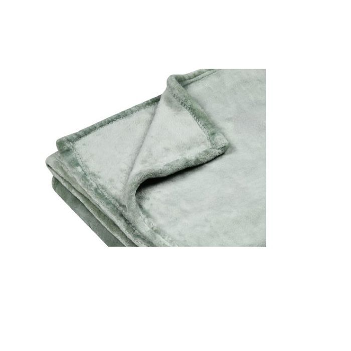 Plaid - Doudou Kaki - 130 x 160 cm - Ultra doux - Lavable en machine