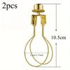 2 Pcs Polished Metal Bulb Lampshade Adapter with Leveler - Easy Clip-On Installation for Pendant and Table Lights Includes Shade