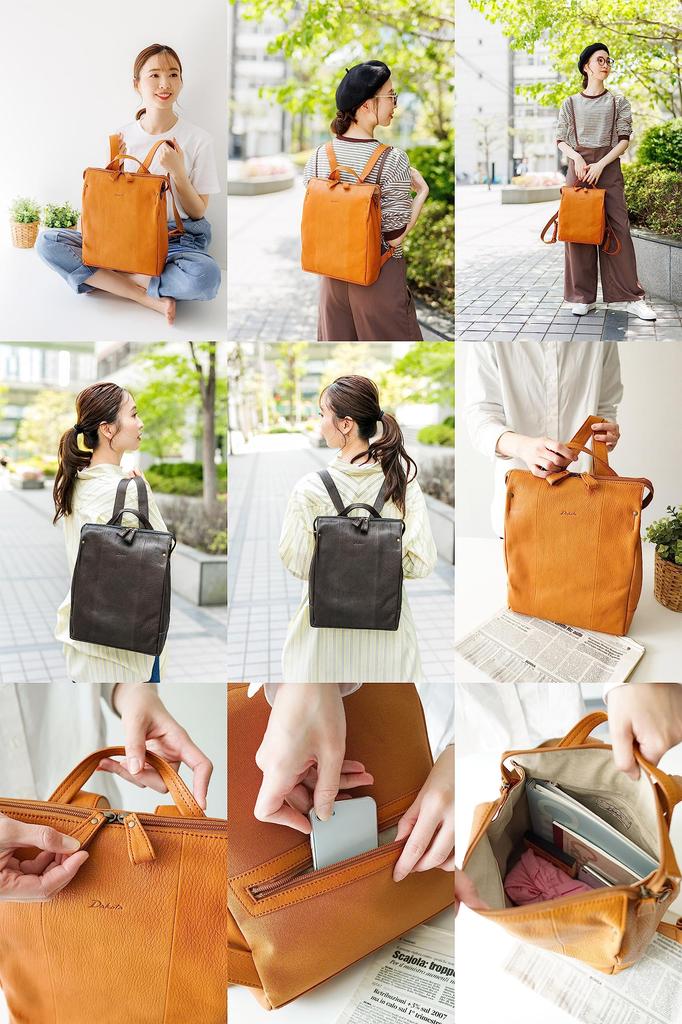 Dakota Genuine Leather Backpack for Brown DA-1034430-40 Women,