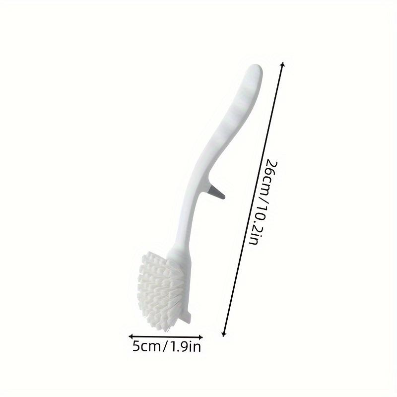 Long Handled Pot Brush with Anti Scalding Design, Strong Stain Removal and Non Damaging Coating, Dishwashing Brush Durable for Kitchen Cleaning