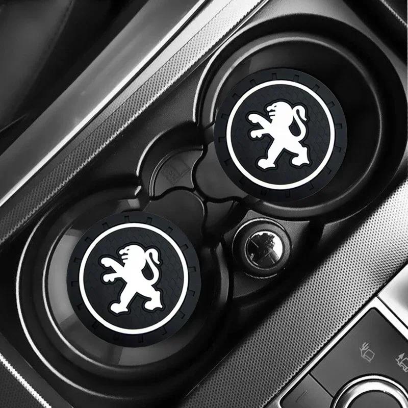 Pro Peugeot Neklouzavý podložka pod hrnek do auta Podložka Gumová podložka Držák na láhev Vnitřní Protiskluzový držák na pohár Pro Peugeot 208 3008 308 5
