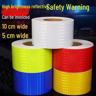 Nastro di Sicurezza Riflettente Fluorescente: Larghezze 5CM, 10CM, 15CM per Traffico Notturno, Avviso Anticollisione