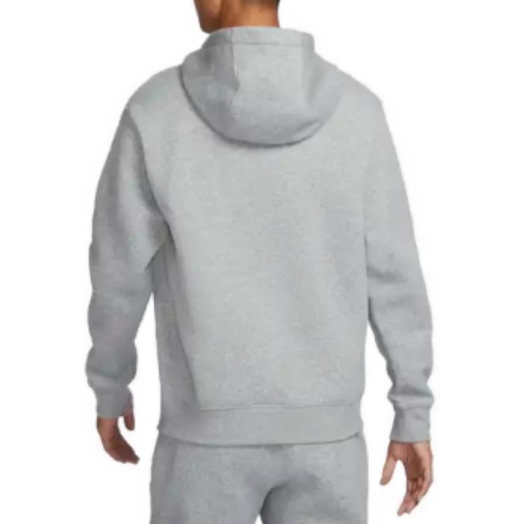 Nike Club Fleece Geborduurde Hoodie Met Pluche Voering Heren Tops Grijs FB7489-063
