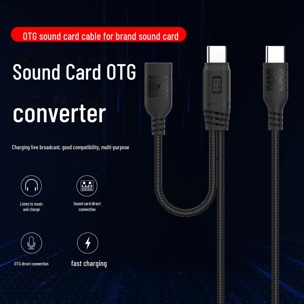 

Беспроводной микрофон и звуковая карта OTG-кабель для телефонов Apple и Android - синхронизация с прямой трансляцией и адаптер для быстрой зарядки PD