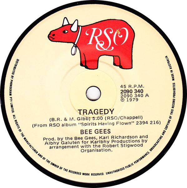 

7inch Record BEE GEES Tragedy 2090340 RSO 1979 Australia SoulFunk Used