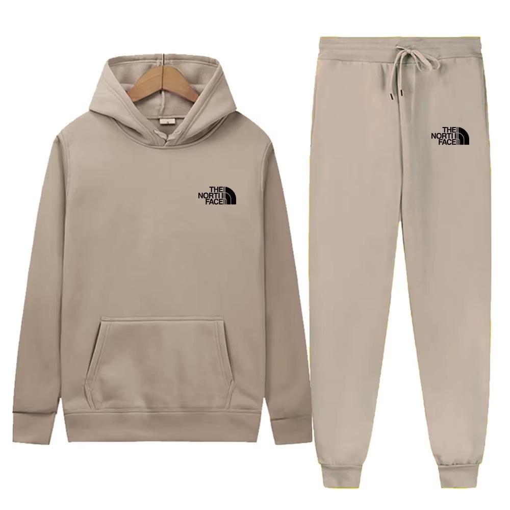 Men's Casual Sportswear Set - Trendy Letter Print Hoodie Pullover
