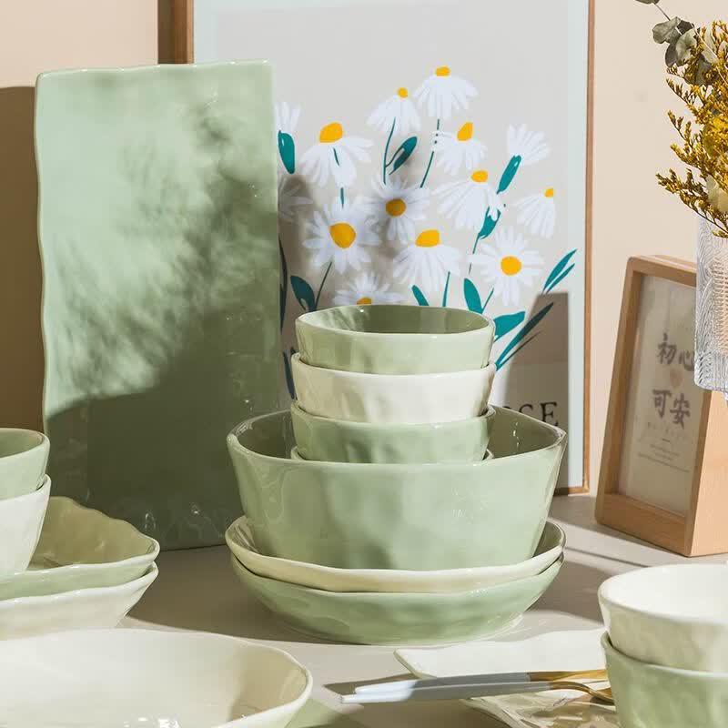 WUHE 57-Piece Bone China Dinnerware Set