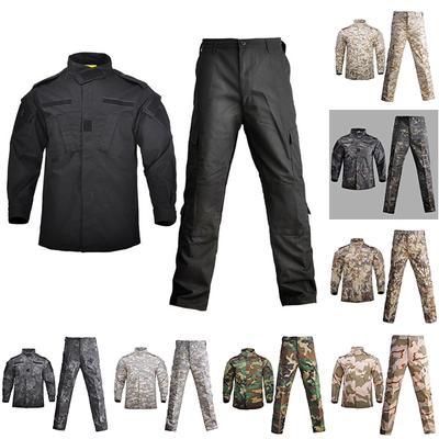 Military Uniform Camouflage Tactical Suit Men Army Special Forces Combat Shirt Coat Pant Set Camouflage Militar Soldier Clothes