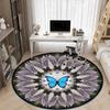 1pc Butterfly Mandala Chair Carpet for Office - Durable, Ideal for Chair Mats, Stylish & Functional Decorative Rug yy260130063