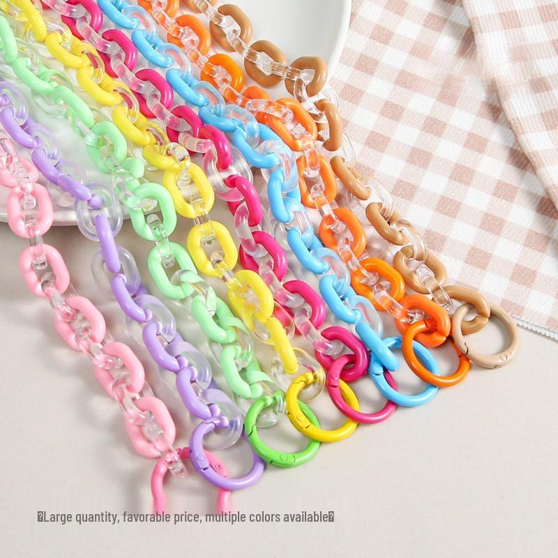 Colorful Chain Link Connector Rings for Jewelry Making and Keychains - Cute DIY Spring Clasp Pendants and Bag Accessories