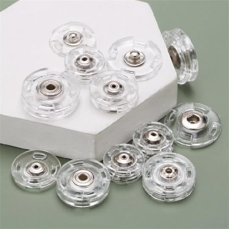 10Pcs Plastic Snap Buttons Invisible Sewing Button Fasteners For Handmade Garments Clothing Repair Sewing Accessories