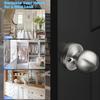 KNOBWELL Brushed Nickel Dummy Door Knobs, Interior Single Sided Door Knob for Closet and Hallway Doors, Keyless Non-Turning Door Knob, Round Ball