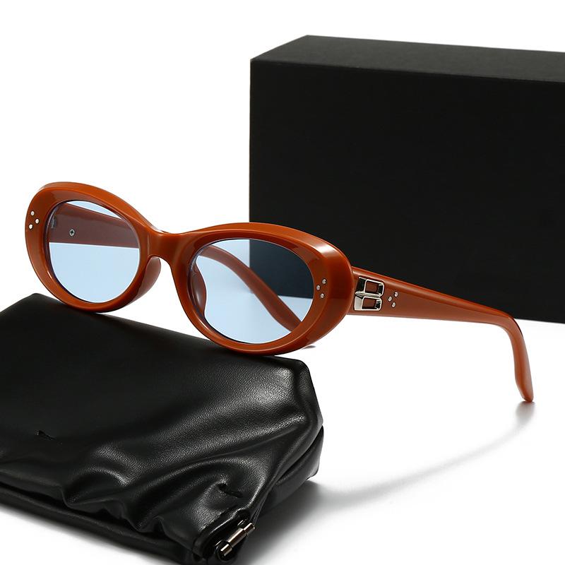 Stylish Cat-eye Retro Oval Sunglasses for Women and Men, High-end Eyewear