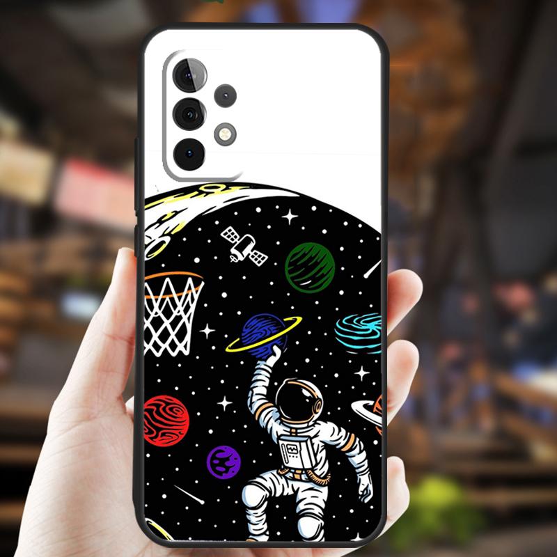 Astronaut Slam Dunk Basketball Case For Samsung Galaxy A05 A06 A22 A53 A33 A26 A16 A56 A36 A32 A52 A54 A34 A14 A55 A15 A35
