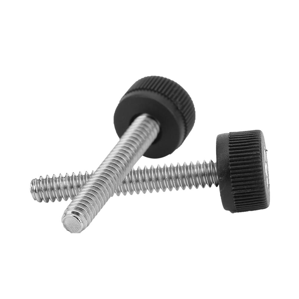 25Pcs Thumb Screw Stainless Steel Knurled Nylon Cover 632 Full Thread Industrial Robot Parts