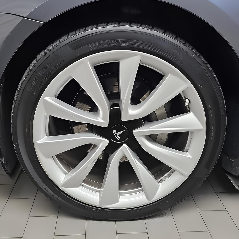 PXRP7 4pcs ABS Replacement five-clawed Hub Covers Car Wheel Center Caps Car Accessories For Tesla Model 3/Y 2018-2021 19inch 1044234-B