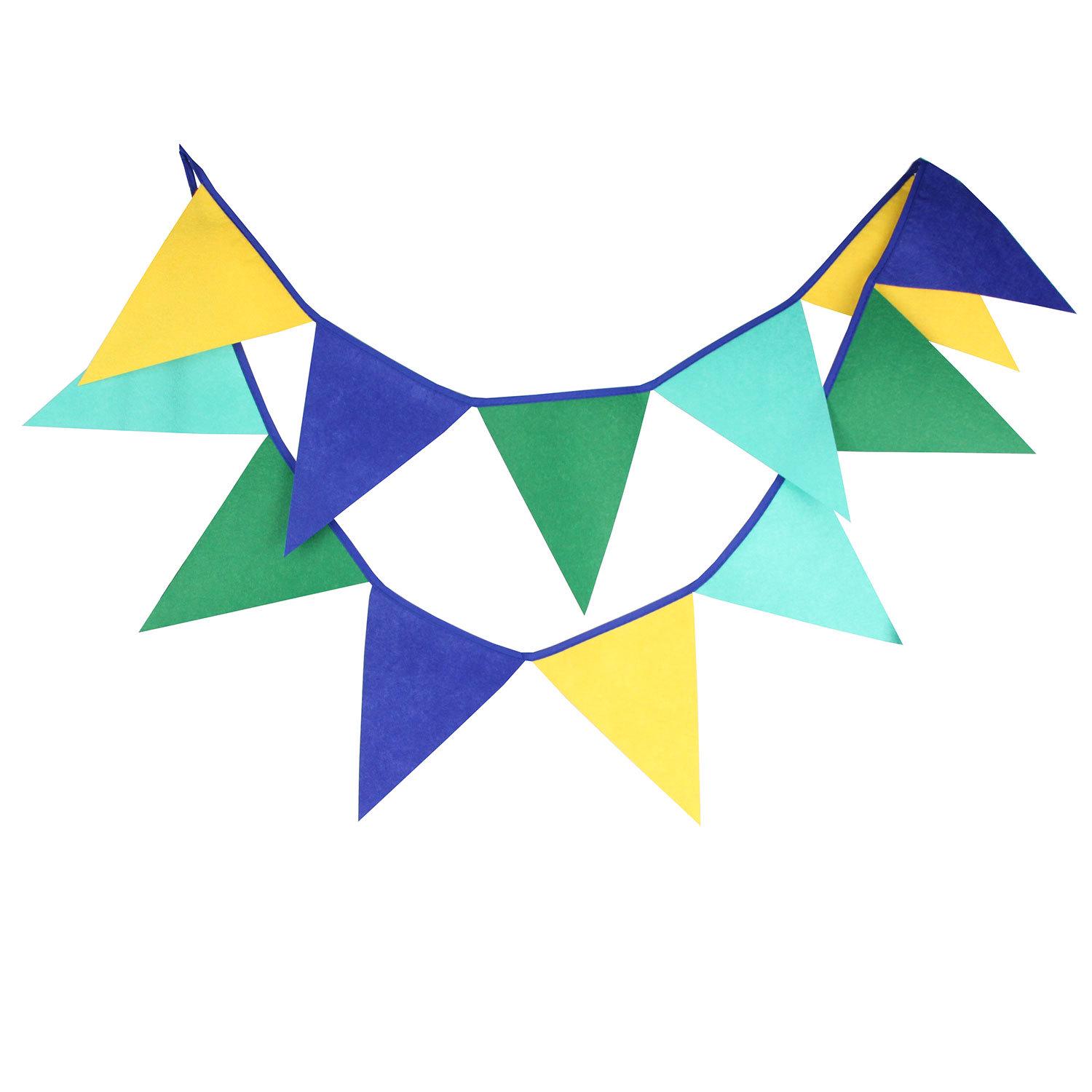 

Colorful Non-Woven Fabric Pennant Flags for Weddings and Children s Parties
