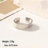 European Chic Irregular Open Ring Set with Creative Convex-Concave Texture for Women