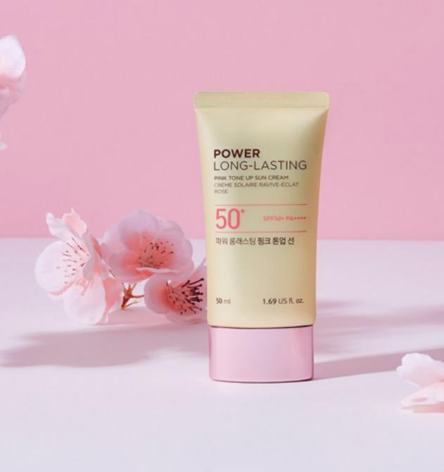 The Face Shop Power Lang Anhaltende Rosige Aufhellende Sonnenlotion LSF50+ PA++++ 50ml