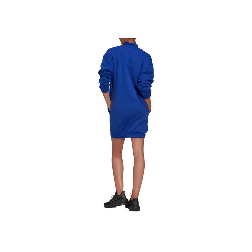 adidas Half-Zip Sweater Dress Semi Lucid Blue Women's Lifestyle Dress HM2894