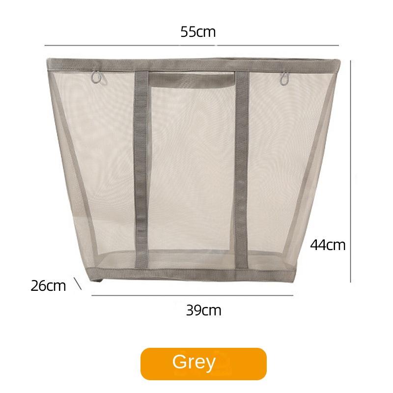 4006 Household Mesh Dirty Clothes Basket Laundry Basket Foldable Wall-holding Bathroom Dirty Clothes Storage  Basket