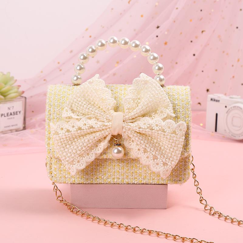 Winter Pearl Bow Princess Handbag: Cute, Versatile Crossbody Coin Purse