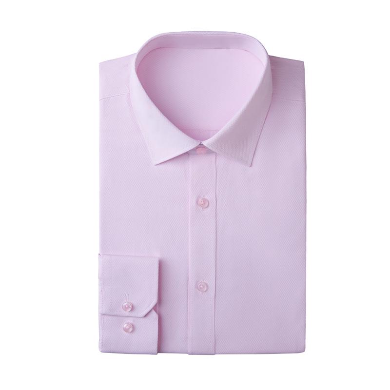 

Men s Korean Slim Fit Long Sleeve Dress Shirt - Iron-Free, Available In 6 Colors 40 розовый
