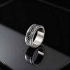 Vintage Celtic Knot Rune Rings for Men, Silver Color Stainless Steel Rotating Ring, Punk Fashion Finger Jewelry Gifts