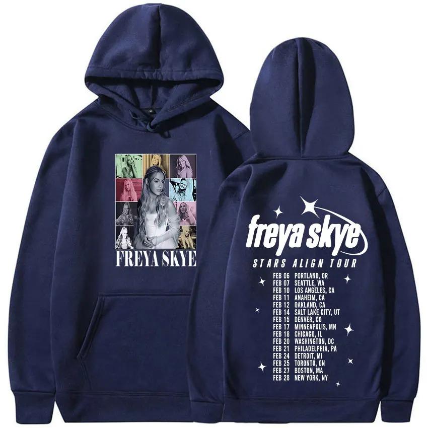 Felpa con cappuccio grafica Freya Skye Uomo Donna Casual Oversize Felpa di alta qualità con cappuccio Streetwear Y2k Pullover Tuta Abbigliamento Femminile Maschile