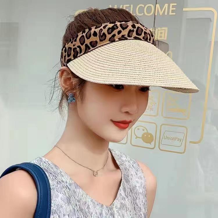 Women's Summer Straw Sun Hat - Duckbill Cap for Travel and Beach