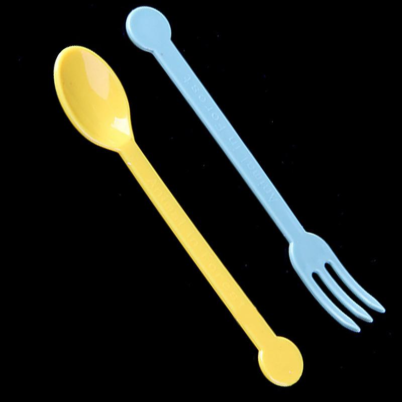 1Set Fruit Fork Dessert Spoon Reusable Tableware Children Snack Cake Dessert Food Pick Toothpick Bento Lunches Party Decor