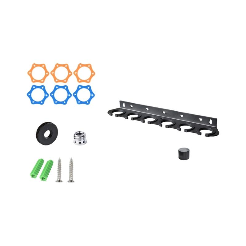 Shockproof Wall Mount Holder for Various Models Microphones Storage Organizers Holds 2/4/6/8 Microphone for Mic Stand