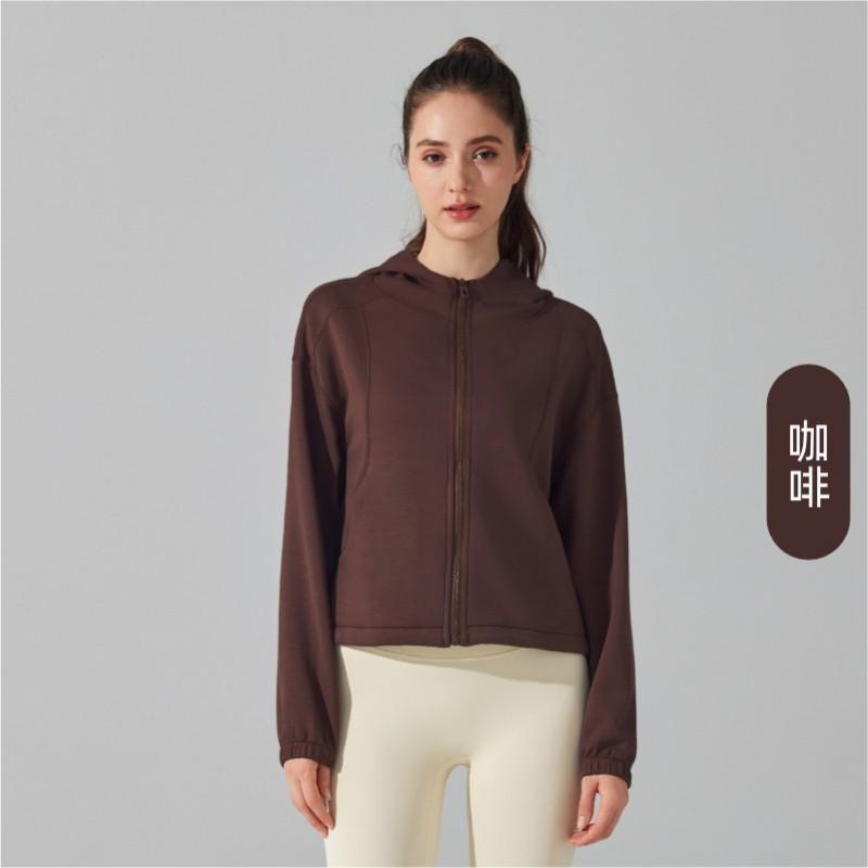 Womens Hooded Zip-Up Sweatshirt Loose Fit Warm Long Sleeve Casual Yoga Top Winter Running Gym