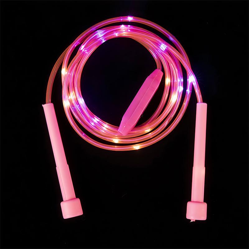 Glow-in-the-Dark Luminous Flashing Jump Rope for Kids and Teens | Seven-Color Fitness Rope for School Activities