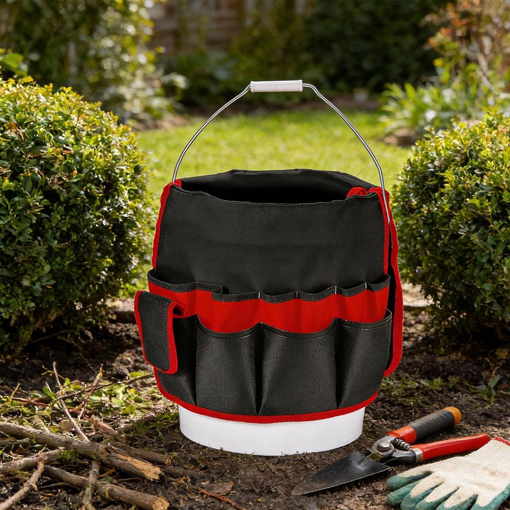 Bucket Bag for Garden Tools, Tool Organizer, Carrier, Storage Hammers