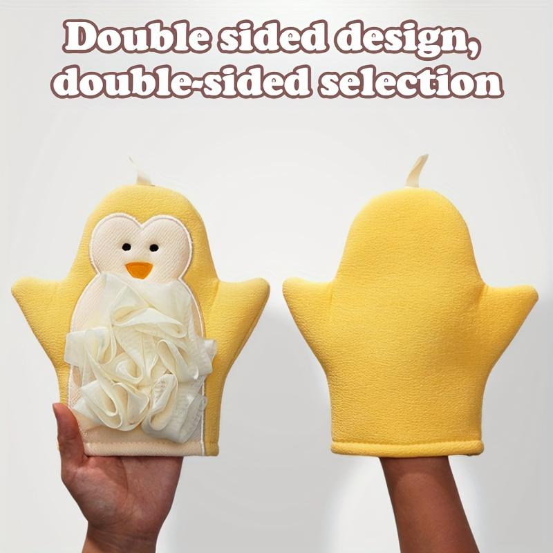 Cartoon Dual-Purpose Bath Sponge and Scrubber for Women, Soft Fine Mesh Shower Glove for Home Use