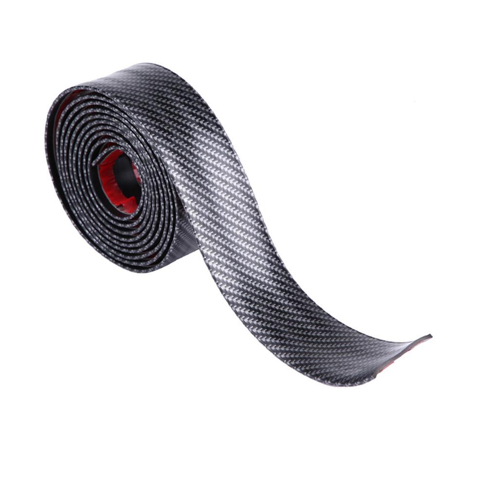 Car Stickers Carbon Fiber Rubber Styling Door Sill Guards Protector Universal