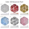 Semicircular Ab Pearl 7 Grid Plum Blossom Box Color Nail Art Pearl Diy Resin Pearl Nail Art Jewelry