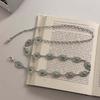 Bohemian Style Butterfly Blue Water Diamond Waist Woven Handmade Wooden Bead Belts Y2K Retro Belt Waist Chain Accessory Skirt