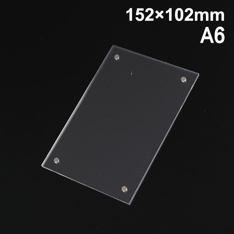 1 Stück Transparenter Fotorahmen Acryl Magnetischer Display-Rahmen Poster-Display-Ständer 2 mm Für Zimmer Schreibtisch Hausdekoration