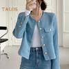 Fall Spring Women Coat Single-breasted Long Sleeves Solid Color Cardigan Loose OL Commuting Style Dating Shopping Jacket