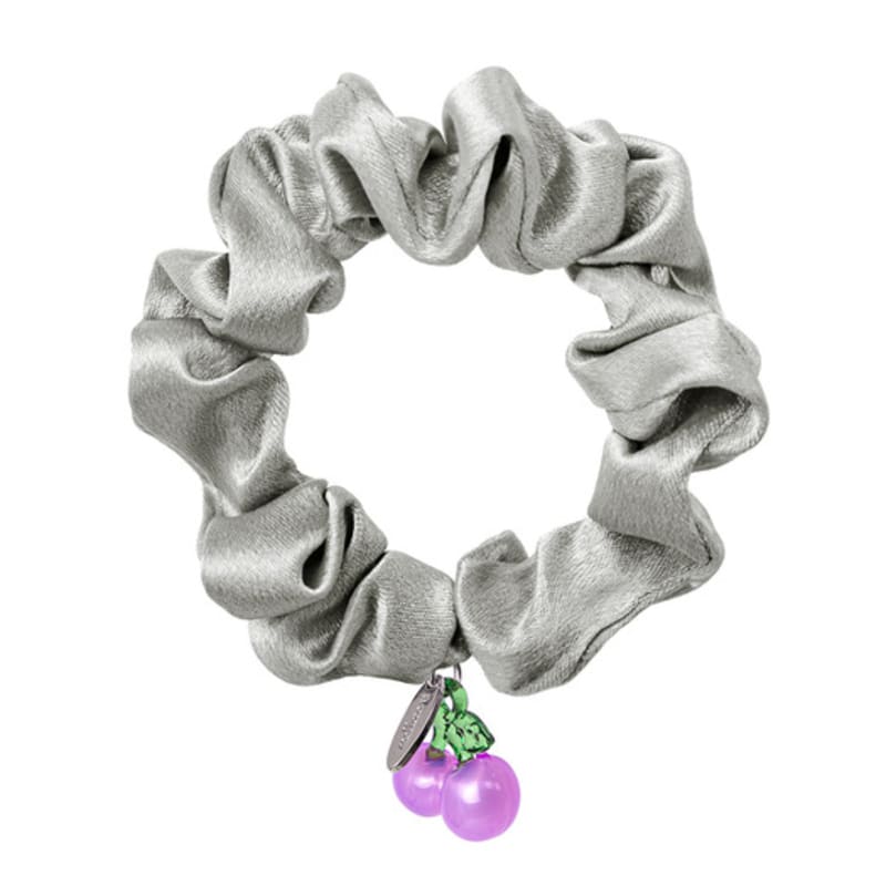 

бархатная вишневая резинка-скранчи gray