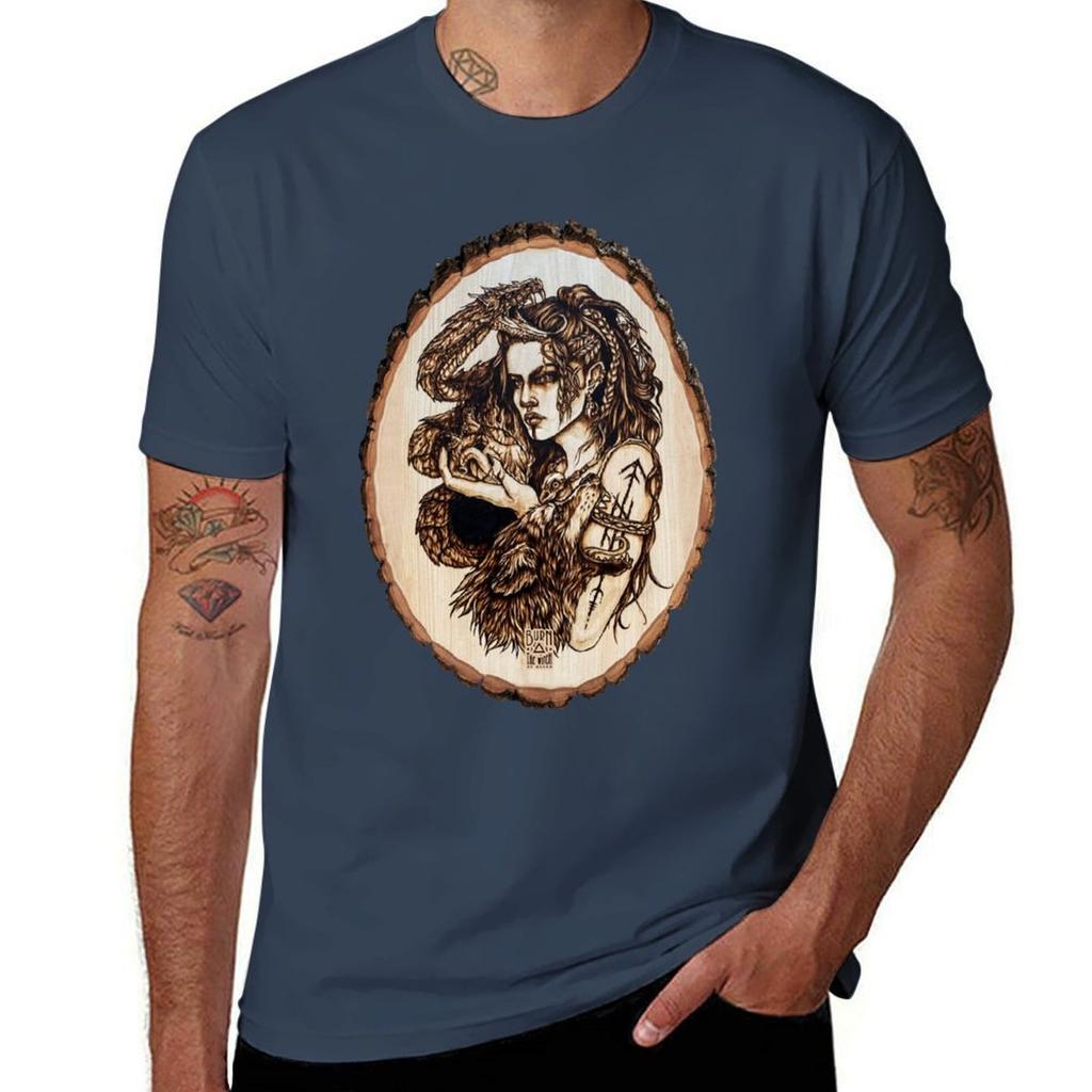 The Witch Gullveig Heir Angrboa And Her Sons Tshirt Casual Basic Short Sleeve Tshirt