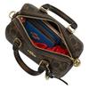 Coach Brown Signature Canvas Mini Rowan Duffle Bag with Leather Trim & Gold Hardware for Daily Use